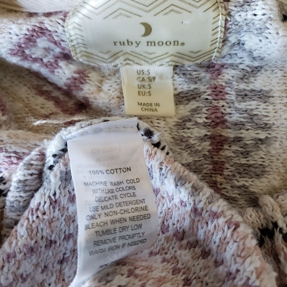 Ruby Moon Women's Cotton Multi-Colored Hooded Car… - image 7